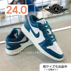 【新品24cm】NIKE エアジョーダン１GS ホワイト/グレー/ブルー