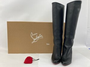 LOUBOUTIN ルブタン ロングブーツ レザー サイズ36 1/2 箱付き【DAAGC014】