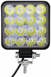 送料140円 led作業灯48W 12v 24V対応 防水IP67 光器 アウトドア 防災 停電 キャンプ 駐車場用 軽トラ トラックバックライト船舶 路肩灯