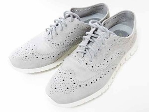 コールハーン COLE HAAN スニーカー シューズ ZEROGRAND WING D44059 ゼログランド オックスフォード ウイングチップ 山羊革 グレー 5