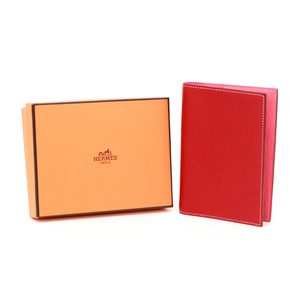 エルメス HERMES アジェンダGM ヴェルソ シェーブル(レザー) SV金具 □P刻印 2012年 手帳カバー レッド ピンク 中古 mbb16023