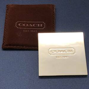 【 送料無料 未使用 】コーチ　COACH　鏡　ミラー　※保存袋付き