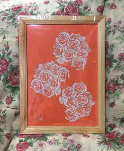 恋愛運UP バラの切り絵 ▼ 贈り物に プレゼントに アート作品 薔薇の切り絵 (絵画 アート 美術品 芸術品) ばら ラッキーアイテム 販売用 17