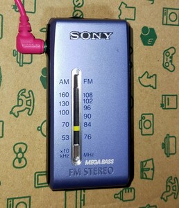 SRF-S86 ソニー 美品 受信確認済 完動品 ワイドFM AM FM ポケットラジオ ライターサイズ 通勤 出張 防災 ジョギング 登山 競馬 183548