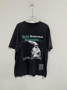 NEIGHBORHOOD X YOHJI YAMAMOTO Tee SS-2 ネイバーフッド Tシャツ TEE Tシャツ 半袖 グレー ロゴ 希少 中古 サイズ：M