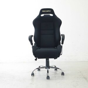 RECARO レカロ ゲーミングチェア デスクチェア オフィスチェア ブラック 布張り リクライニング ロッキング 昇降機能★998h11