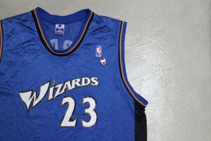 【古着GAME TOPS Championワシントンウィザーズメッシュタンクトップ#23青L】WIZARDSチャンピオンNBAマイケルジョーダンJORDAN