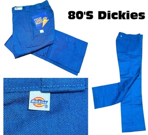 未使用USA80’Sビンテージ★ディッキーズDICKIESチビタグ・ワークパンツ★FULLY LINED★ブルー★28