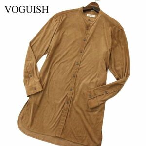 VOGUISH ヴォーギッシュ ルパート 秋冬 フェイク スウェード★ 長袖 バンドカラー ロング シャツ Sz.M　メンズ　A3T06656_6#B