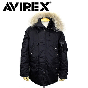 AVIREX (アビレックス) 5954001 6152145 N-3B COMMERCIAL REAL FUR コマーシャル リアルファー ジャケット 09(10)BLACK L