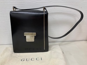 ☆1000円スタート☆ GUCCI　グッチ　ショルダーバッグ　レザー　破損有　◆26995