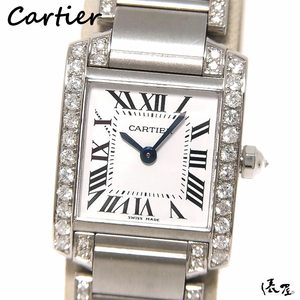 【ダイヤブレス】カルティエ タンクフランセーズ SM 極美品 OH済み レディース 時計 Cartier 俵屋