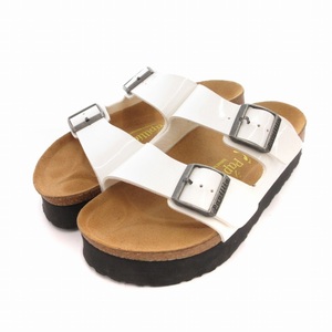 ビルケンシュトック BIRKENSTOCK PAPILLIO サンダル 靴 シューズ アリゾナ プラットフォーム 厚底 25.0cm 白 ホワイト /TZ レディース