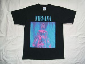 ☆ 90s ビンテージ NIRVANA ニルヴァーナ SLIVER スリヴァー Tシャツ sizeL 黒 ☆USA古着 GILDAN カート・コバーン グランジ ロック バンド