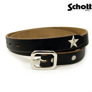 Schott (ショット) 3129046 23971001 PERFECTO BELT NARROW パーフェクト レアーベルト ナロー 010BLACK 38インチ