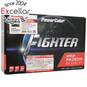 【中古】PowerColor Fighter AMD Radeon RX 6500XT AXRX 6500XT 4GBD6-DH/OC PCIExp 4GB 元箱あり [管理:1050023560]