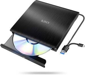 【2024革新モデル】 外付けDVDドライブ 極静音 CD DVDドライブ 外付け 高速 USB 3.0&Type-Cデュアルポー