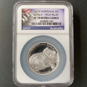 2012 オーストラリア ハイレリーフ コアラ 1豪ドル 銀貨 1オンス プルーフ NGC PF70 UC 最高鑑定 完全未使用品