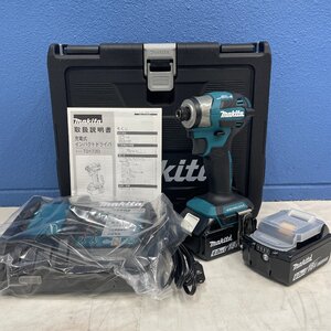 ω未使用品【MAKITA マキタ 充電式インパクトドライバ TD173DRGX ブルー 電動工具 建築土木 大工 DIY バッテリ2個 充電器付き】TK3844