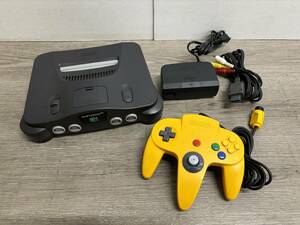 ☆ N64 ☆ Nintendo64 動作品 本体 コントローラー アダプター ケーブル 付属 Nintendo64 任天堂 1906