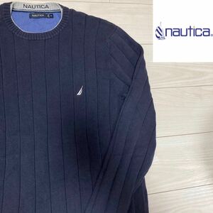 90s NAUTICA コットン　ニット　セーター　XL ノーティカ　古着　90