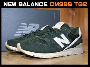 送料無料 即決【未使用】 NEW BALANCE ★ CM996 TG2 (US6/23cm) ★ ニューバランス 996 グリーン スエード×メッシュ