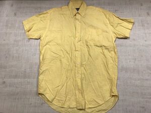 オールド ギャップ old GAP アメカジ オーセンティック 90s 古着 ボタンダウン オックスフォード 半袖シャツ メンズ M 黄色