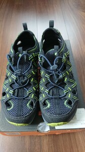 メレル チョップロック MERRELL M HYDRO CHOPROCK 水陸両用 キッズサンダル ボーイズ ブラック×ライム 