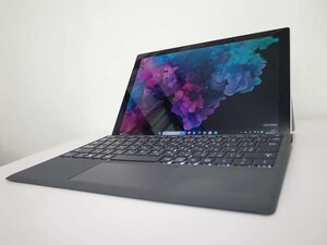 1円～ Microsoft Surface Pro 6 Corei5-8350U Win11 タイプカバー付 (2023-0530-1933)