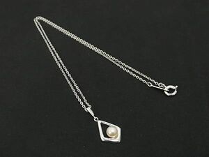 1円 ■美品■ MIKIMOTO ミキモト 本真珠 アコヤ真珠 パール 約5mm SV925 ネックレス ペンダント アクセサリー シルバー系 FF0987