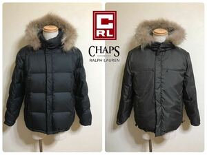 【良品】 CHAPS RALPH LAUREN チャプス ラルフローレン ダウンジャケット リバーシブル 2WAY サイズM 長袖 黒 1536-4393 ダウン フェザー