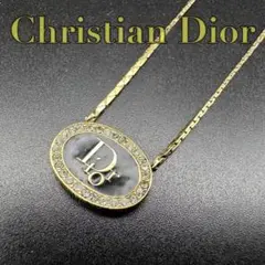 極美品✨　Dior　ネックレス　CD ロゴ　ラインストーン　希少　刻印　478