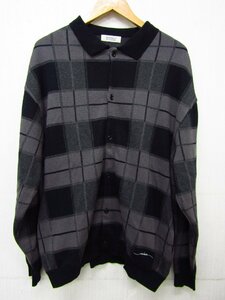 RADIALL ラディアル LO-LO -POLO SWEATER L/S rad-24ss-knit001 長袖 ニット ポロシャツ チェック柄 サイズ：M ∩FG7379