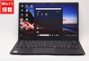 中古 フルHD タッチ 14型 Lenovo ThinkPad 6th X1 Carbon Windows11 八世代 i5-8250U 8GB NVMe 256GB-SSD カメラ 無線 Office付 管:1704v