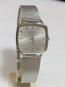 稼働品 ロンジン メンズ腕時計 シルバー文字盤 新品電池 LONGINES