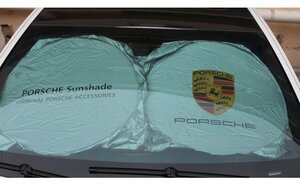 ポルシェ／Porsche サンシェード UVカット 遮光 日焼け防止 軽量コンパクト収納