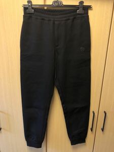 国内正規 18AW ALEXANDER McQUEEN アレキサンダーマックイーン 裾リブ 化繊 スウェット パンツ XS 520259 QLR28