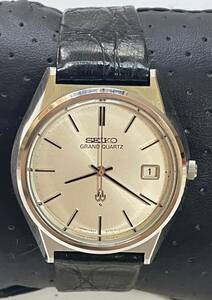 ○SEIKO GRAND QUARTZ メンズ腕時計 4842-8040 セイコー グランドクォーツ デイト 現状品　1円〜