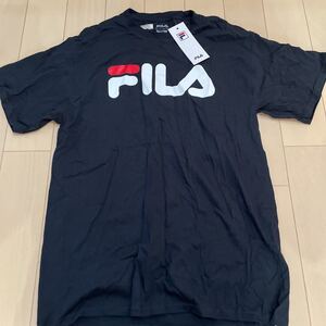 送料無料　未使用　FILA 半袖Tシャツ Mサイズ　ブラック メンズ　ビッグロゴ