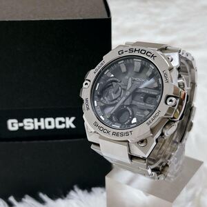 【際立つ高級感】極美品　G-SHOCK GST-B400-1AJF　定価５万5千円 Bluetooth ソーラー電波時計　タフソーラ　G-STEEL　Gスチール