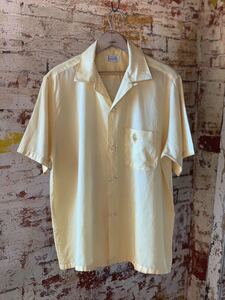 60s TOWNCRAFT EMBROIDERY OPEN COLLAR SHIRT ヴィンテージ ビンテージ タウンクラフト オープンカラーシャツ 開襟シャツ 50s 送料無料