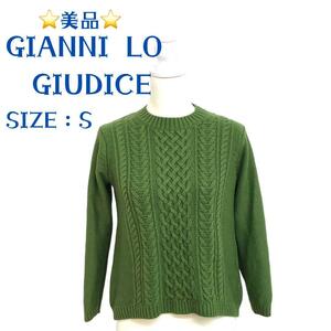 【美品】GIANNI LO GIUDICE ニットセーター グリーン 36