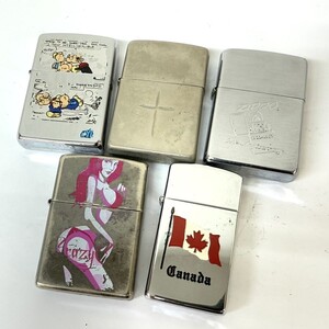 H947■▲ Zippo ジッポ オイルライター 5点セット クロス ロゴ POPEYE ポパイ Canada Crazy Cat 25周年