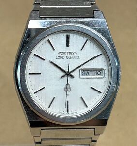 1円スタート SEIKO セイコー 腕時計 LORD QUARTZ ロードクォーツ 7143-7010 白文字盤 クォーツ メンズ デイデイト メンズウォッチ