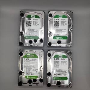 【Western Digital】内蔵HDD 4TB x1 & 3TB x 3 セット