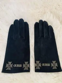 GUESS 手袋 ヴィンテージ スエード ロゴ