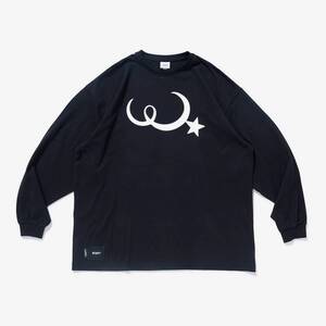 希少★新品本物【黒★M】★MOON&STAR LS COTTON 織ネーム ムーン アンド スター コットン 正規店購入 ダブルタップス 入手困難 WTAPS 22SS