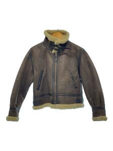 ALPHA INDUSTRIES◆ブルゾン/M/ブラウン/無地/TA7048-168/B-3/ムートン