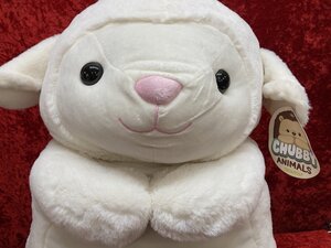 09-30-108 ★J おもちゃ ぬいぐるみ 大きいひつじ 羊 プレゼント CHUBBY ANIMALS　座高　約55ｃｍ　未使用品