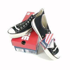 【新品】【BLACK/28.0cm 】CONVERS ALL STAR US OX US9.5 JPN / コンバース オールスター 黒 スニーカー 定番 ローテク メンズ (#DA6RZ)